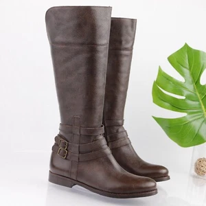 Matisse Womens Blakely Riding Boot Size 8 Tall Brown Leather Low Heel Western - Picture 1 of 14