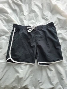 US Apparel Women's Black And White Workout Shorts With Draw String Size: Small - Picture 1 of 4