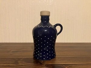 Krug blau-weiß Bürgel Keramik mit Stopfen 12 - Bild 1 von 6