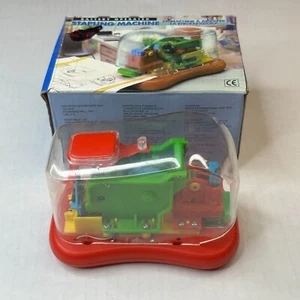 Vintage Stapling Machine Battery Operated Clear Plastic Multi-Color Automatic - Picture 1 of 7