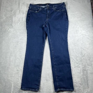 Pantalones de mezclilla Not Your Daughters para mujer 18W Marilyn rectos lavado oscuro NYDJ azules - Imagen 1 de 15