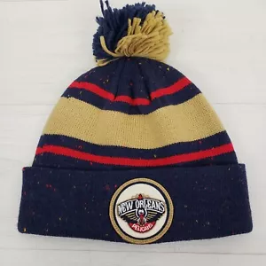 New Orleans Pelicans NBA Basketball Maglia Pom Beanie Mitchell & Ness - Foto 1 di 7