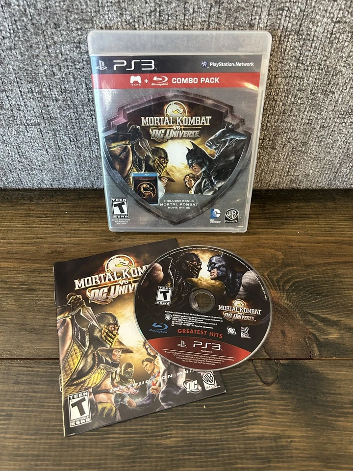 Mortal Kombat vs, DC Universe (PS3 / Playstation 3) GAME ONLY W/MANUAL Tested - Image 1 of 2