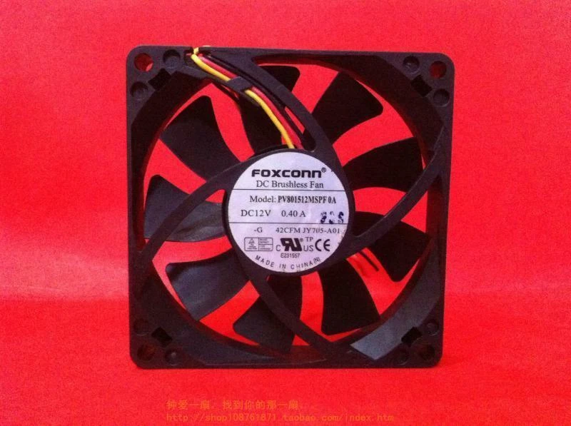 1pcs FOXCONN PV801512MSPF 0AFan 0A DC12V 0.40A 3pin 80*80*15mm - Image 1 of 1