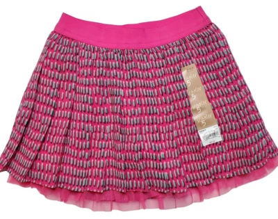 Sonoma Life & Style Pleated Skort/Scooter Pink w/Multicolored Print - NWT Size 5 - Image 1 of 4