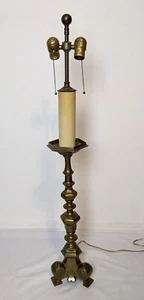 Solid Brass Chapman Candle Stick Table Lamp 36-in Gothic - Picture 1 of 9