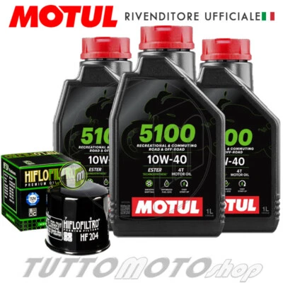 MOTUL - HIFLO Tagliando KAWASAKI ER-6N 2006 2007 / Olio Motul 5100 10W40 + Filtro ER6N