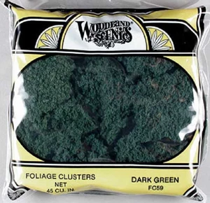 Woodland Scenics Foliage Cluster Dark Green (45 Cu.In.) WOO59 - Picture 1 of 3