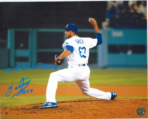 YIMI GARCIA Rookie Signed 8x10 L.A. Dodgers Photo--On The Mound w/ MLB Debut Ins - Picture 1 of 2