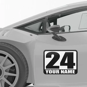 2 pcs Magnet Racing Number - Custom Track Day Autocross Car Door Magnetic Decal - Picture 1 of 5