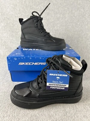 Skechers Boys Duck Toe Snow Boots Size 11 Waterproof City Point Winter New - Image 1 of 4