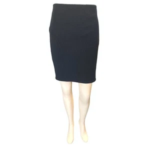 Ann Taylor LOFT Polyester Spandex Dark Navy Blue Pencil Midi Skirt Size M - Picture 1 of 10