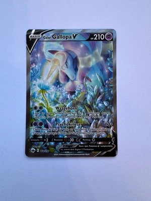 Galar Gallopa V 168/198 Schaurige Herrschaft DEUTSCH Pokemon FULL ART NM - Bild 1 von 2