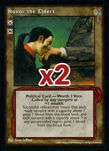 Lot von 2 Karten: Honor the Elders [FN Set] - VTES Karte - Bild 1 von 3