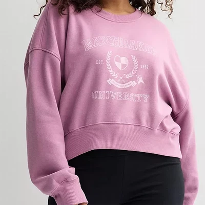 Sudadera Juniors Talla Grande 2X SO® Gran Tamaño Recortada Cuello Redondo Gráfico Foto 1 de 3