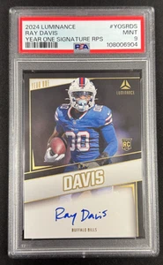 Ray Davis Rookie Auto On Card PSA 9 come nuovo 2024 Luminance anno uno POP 1 - Foto 1 di 2