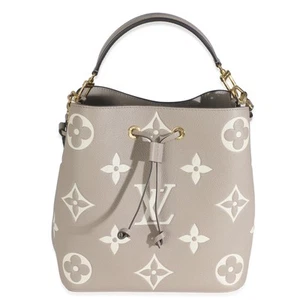 Louis Vuitton Tourterelle Creme Empreinte Monogram Giant Neonoe MM - Picture 1 of 9