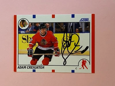 Adam Creighton 1990-91 Score IP Auto Autograph  - Image 1 of 3