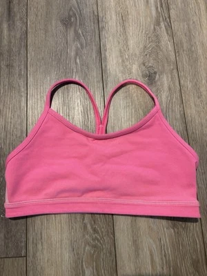Sujetador deportivo Lululemon rosa y tostado a rayas talla 6 Foto 1 de 4