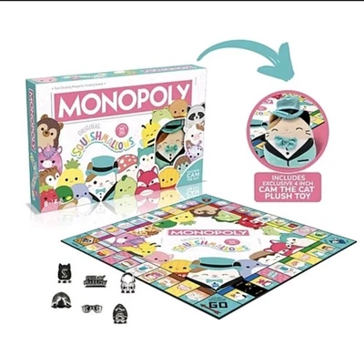 Monopoly Squishmallows Collectors Edition (Cam Cat Plush) * NEW & SEALED * - Image 1 of 4