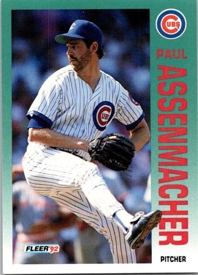 1992 Fleer #375 Paul Assenmacher - Image 1 of 2