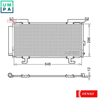 CONDENSER AIR CONDITIONING DCN36004 FOR SUBARU FB25 2.5L EE20Z 2.0L 4cyl OUTBACK - Image 1 of 4