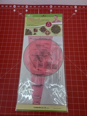 Clover Trace n Create Edredón Plantillas Dresden Plato y Abanico #9514 Zieman Sellado Foto 1 de 4