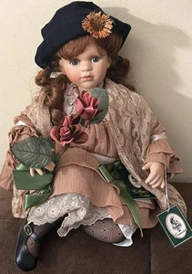 Vintage Geppeddo Bisque/Porcelain Doll “Rachelle” LE #328/2250, 1998, 18 in - Picture 1 of 18