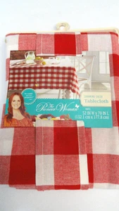 Pionierin Frau charmante Karo Tischdecke 52"x70" länglich/rechteckig Neu in Verpackung - Bild 1 von 3