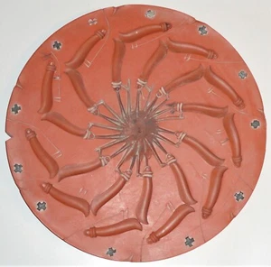 Vintage 12” Rubber Spin Casting Mold Large Chunky Curved V-Shaped Pendant CRMC - Imagen 1 de 12
