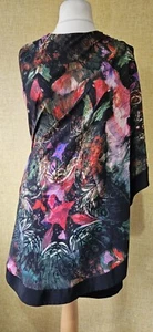 Vestido recto floral TED BAKER talla 14 fiesta boda negro verde lápiz mariposa - Imagen 1 de 16