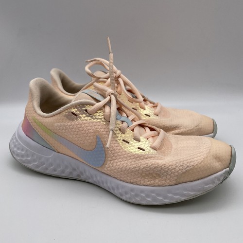 Scarpe da corsa Nike Revolution 5 Youth taglia 5Y rosa corallo sneakers sportive