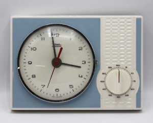 Diehl Uhr Küchenuhr Wanduhr blau mit Eieruhr 22cm 50er Jahre retro vintage