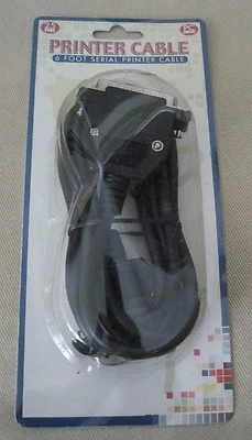 NOS PC Parallel Port 6" LPT Printer Cable DB25 Male Centronics CN36 Male NEW - Image 1 of 4