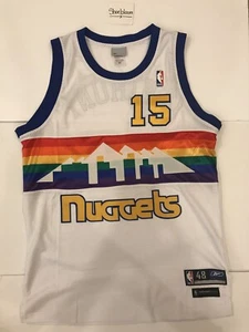 Champion Carmelo Anthony Melo Denver Nuggets NBA Authentic Reebok Jersey Size 48 - Picture 1 of 2