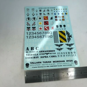 Tank Transfer Imperial Guard Sheet - Warhammer 40K T148 - Picture 1 of 1