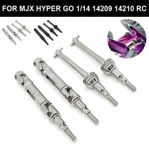 4x Front Rear Drive Shaft CVD for MJX Hyper Go 1/14 14209 14210 RC Upgrade Parts - Picture 1 of 7