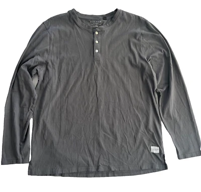Camiseta Five Four Los Angeles Gris Manga Larga 1/4 Botón Perla Talla XL Nueva Sin Etiquetas Foto 1 de 4