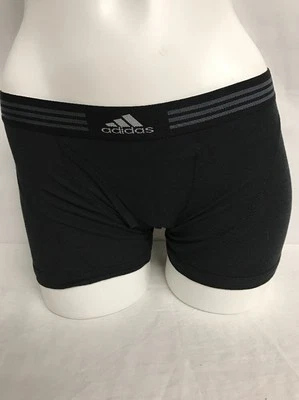 ADIDAS BOYS ATHLETIC STRETCH BOXER BREIF UNDERWEAR SHORT SINGLE PAIR BLACK SMALL - Image 1 of 2