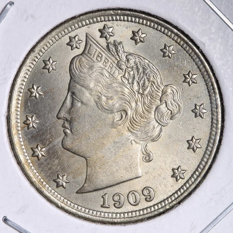 1909 Liberty V Nickel CHOICE UNC *UNCIRCULATED* MS E147 KCEM Cover