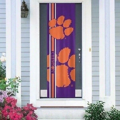 Licensed NCAA Clemson Tigers Door Banners  Indoors/Outdoors Cover