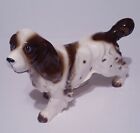 Vintage Brown White Cocker Spaniel Large Porcelain Figurine Japan 7" X 9" Dog