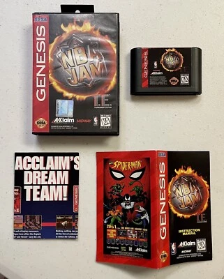 NBA Jam (Sega Genesis, 1994) CIB w/ Manual, Inserts & Box - Image 1 of 4