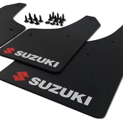 rallyflapZ | Mud Flaps Suzuki Swift Sport RS416 ZC31S 05-12 Black 4mm PVC RED*W - Image 1 of 4