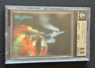 Skybox Star Trek 1996 William Shatner #1 Lenticular Starship Enterprise BGS 8,5 Foto 1 de 4