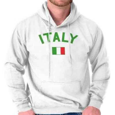Italy Country Flag Nation Italian Soccer Hoodie Hooded Sweatshirt Men Women - Image 1 of 4