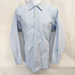 Donald Trump Signature Collection Dress Shirt Mens LS 16 - 34/35 Blue Stripe - Picture 1 of 9