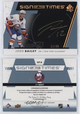 2022-23 SP Authentic Sign of the Times Black /99 Josh Bailey #SOTT-JB Auto