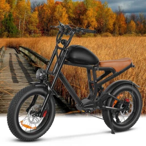 Axiniu Ebike 20"1500W 52V off-road Electric Bike Mountain Bicycle All-Terrain - Picture 1 of 12