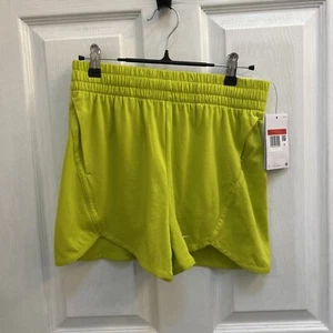 NWT Nike Girls Breezy High Waisted Shorts Size L Slime Green DX4965 Dri-Fit - Picture 1 of 21